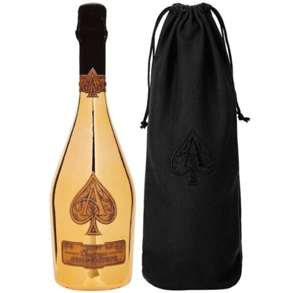 Armand de Brignac Brut Gold boca šampanjca u vreći.