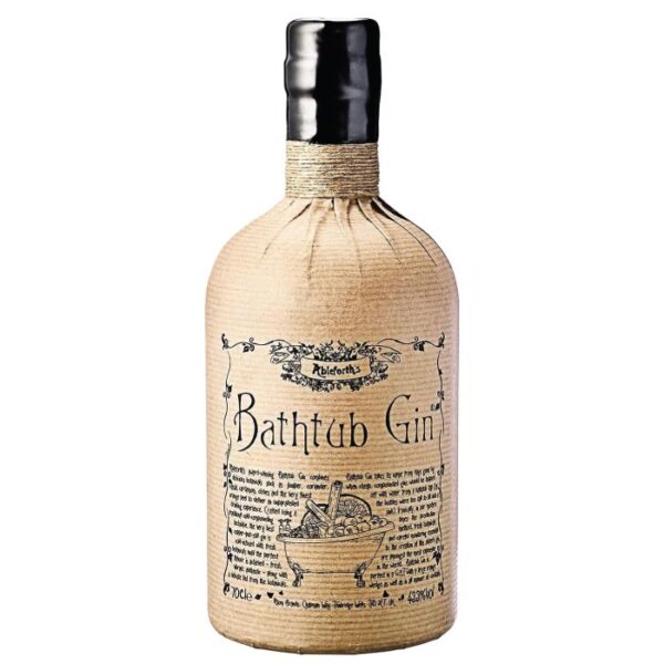 Bathtub Gin boca sa etiketom i smeđim voskom.