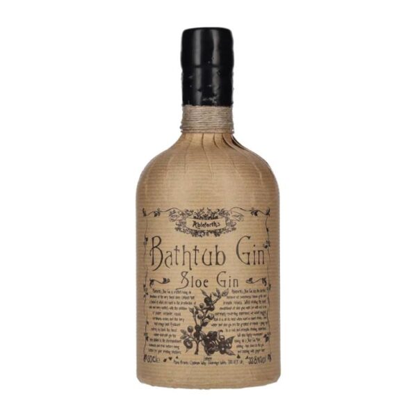 Bathtub Sloe Gin boca sa etiketom i crvenim voskom.