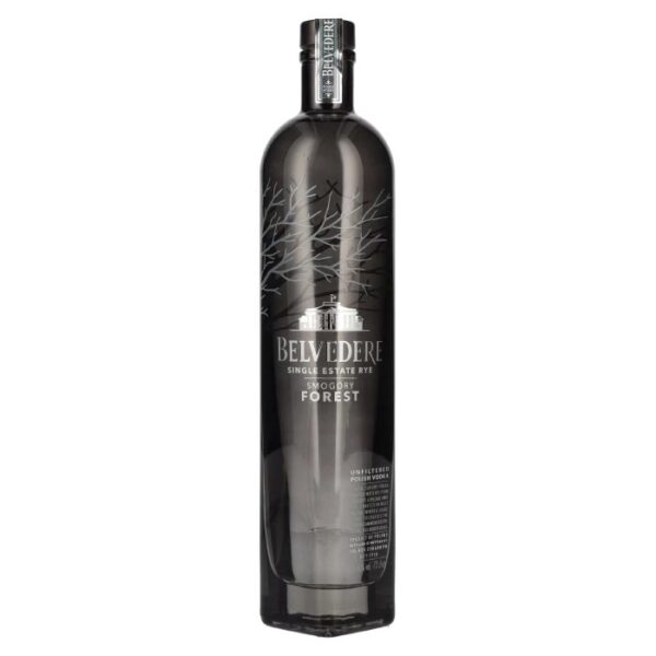 Belvedere Smogóry Forest vodka boca s prepoznatljivim dizajnom.
