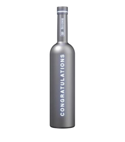 Belvedere Chrome Bespoke vodka boca s hromiranim finišem i personalizovanim natpisom.