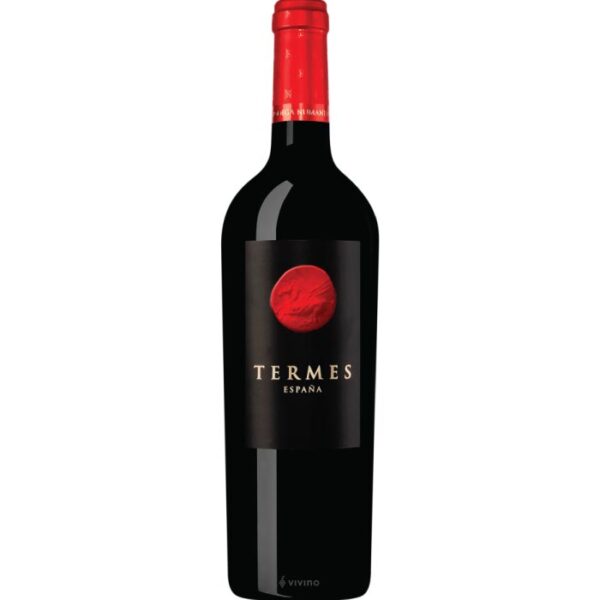 Bodega Numanthia Termes boca crvenog vina s prepoznatljivom etiketom.