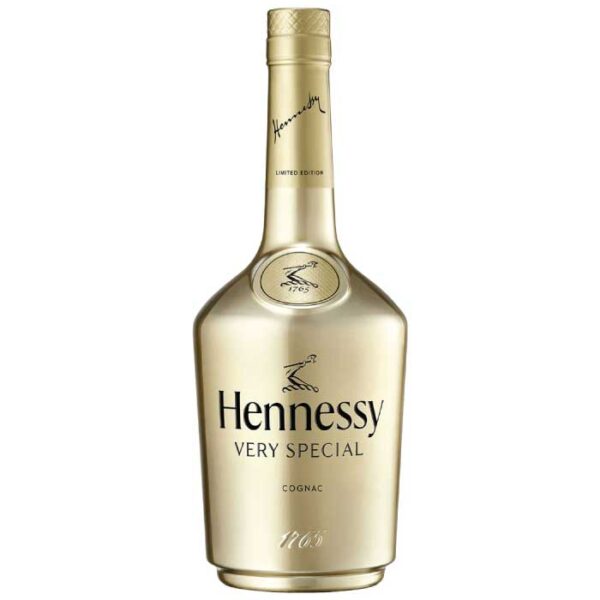Hennessy V.S GOLD konjak boca u zlatnoj boji.
