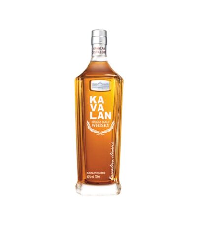 Kavalan Classic Single Malt boca viskija sa etiketom.