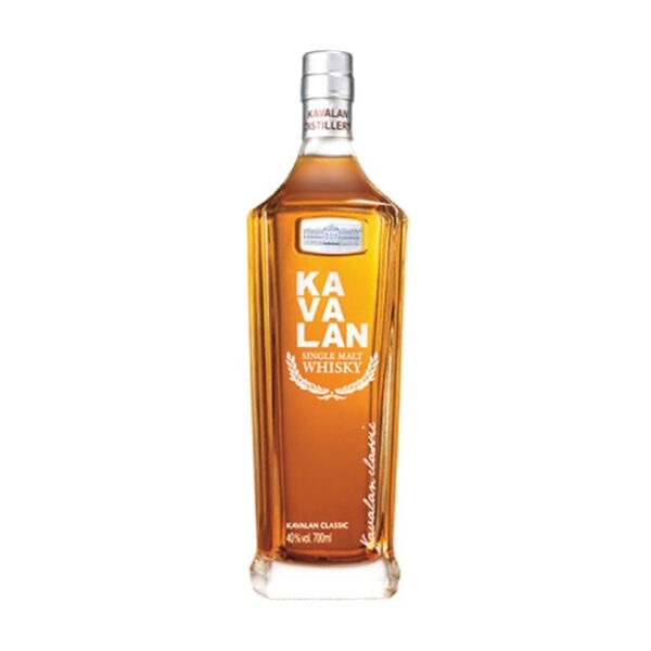 Kavalan Classic Single Malt boca viskija sa etiketom.