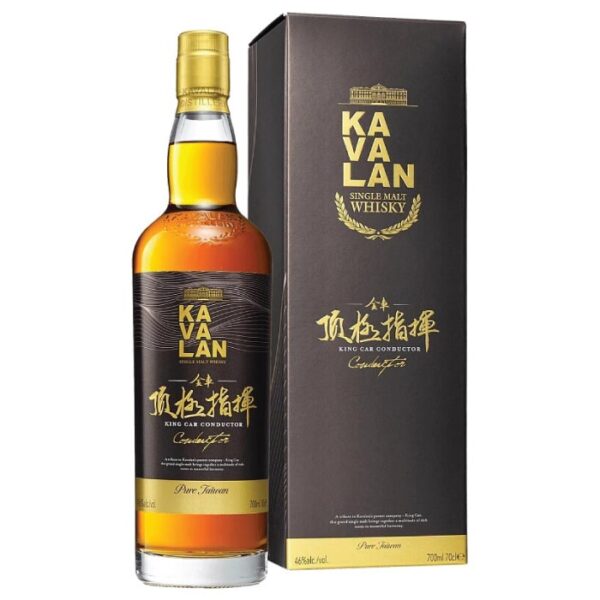 Kavalan King Car Conductor boca viskija sa etiketom.