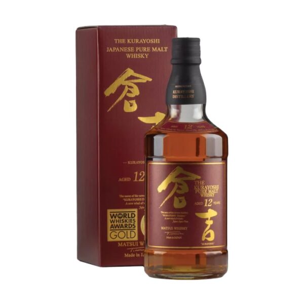 Kurayoshi Pure Malt 12 Y.O. boca viskija sa etiketom.