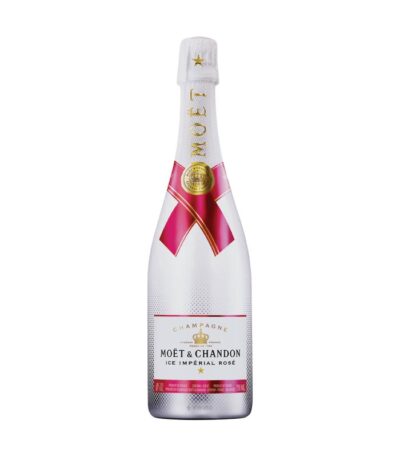 Moët & Chandon Ice Impérial Rosé boca šampanjca u roze boji s prepoznatljivom etiketom.