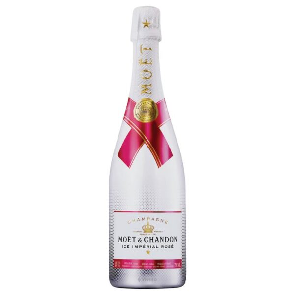 Moët & Chandon Ice Impérial Rosé boca šampanjca u roze boji s prepoznatljivom etiketom.