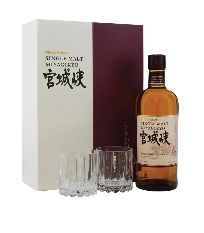 Nikka Miyagikyo Single Malt boca viskija sa etiketom.