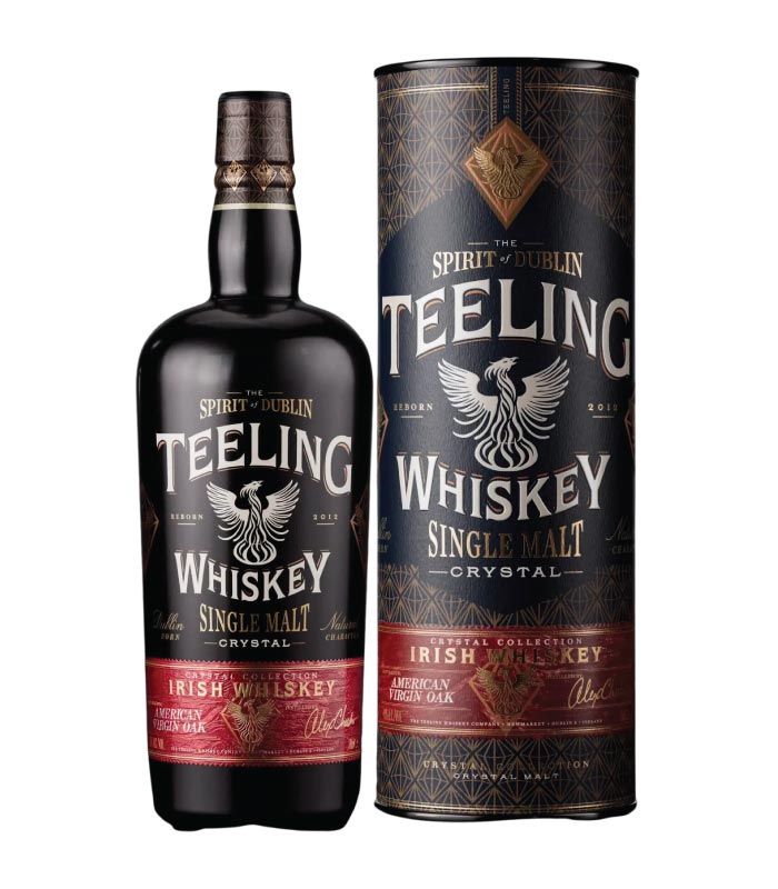 Teeling-Crystal-Single-Malt-Single-Whisky Teeling Crystal Single Malt boca viskija sa etiketom.