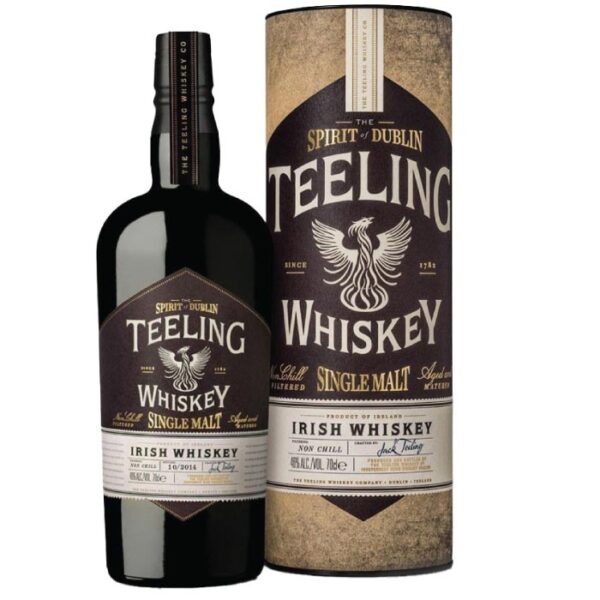 Teeling Single Malt boca viskija sa etiketom.