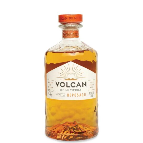Volcan De Mi Tierra Reposado tekila boca s logom brenda.
