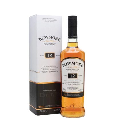 Bowmore 12 Y.O. Islay Single Malt Scotch Whisky boca.