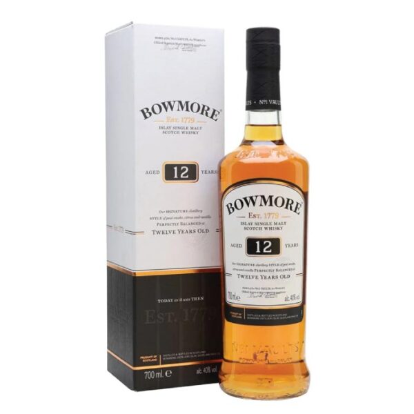 Bowmore 12 Y.O. Islay Single Malt Scotch Whisky boca.