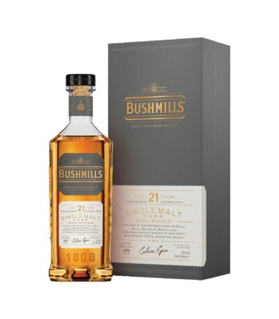 Bushmills 21 Y.O. Single Malt Irish Whisky boca.