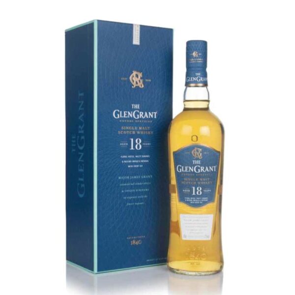 Glen Grant 18 Y.O. Single Malt Scotch Whisky boca.