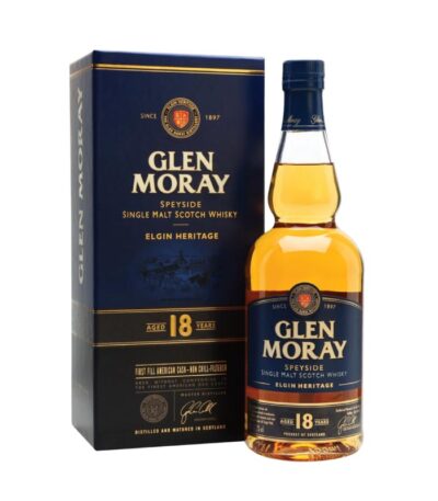 Glen Moray 18 Y.O. Single Malt Scotch Whisky boca.