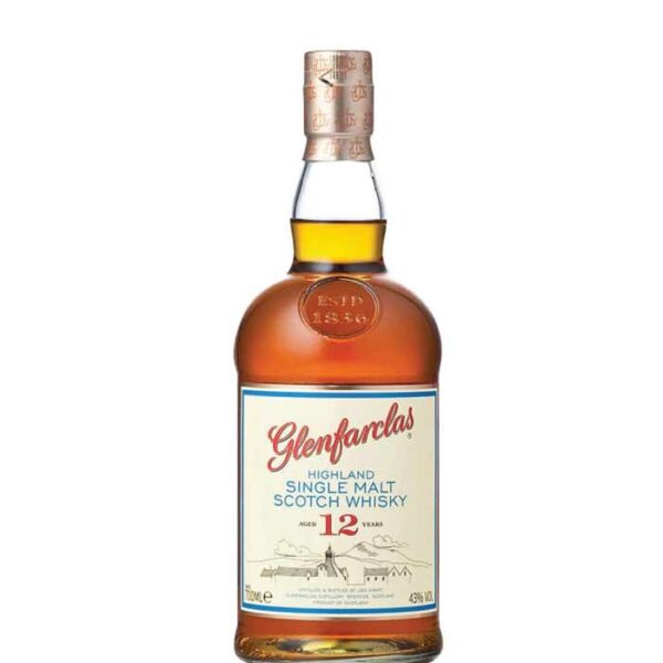 Glenfarclas 12 Y.O. Single Malt Scotch Whisky boca.