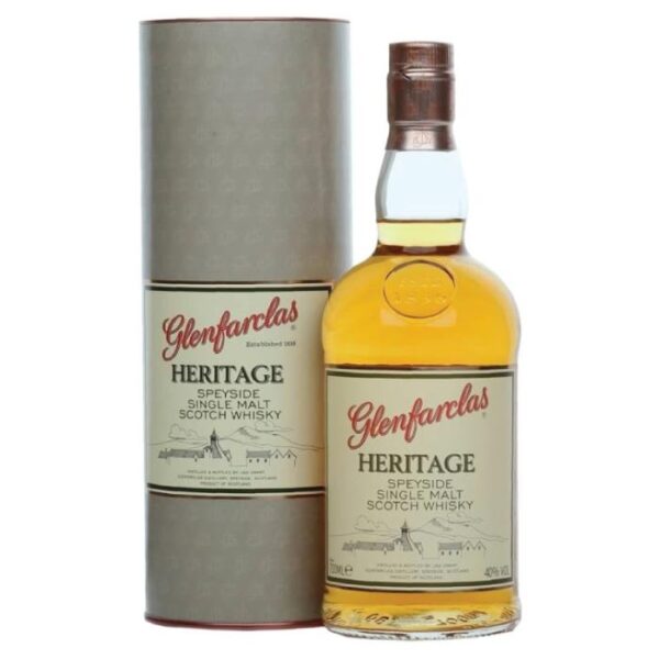 Glenfarclas Heritage Speyside Single Malt Scotch Whisky boca.