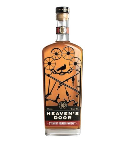 Heaven's Door Straight Bourbon boca sa etiketom i crvenim voskom.