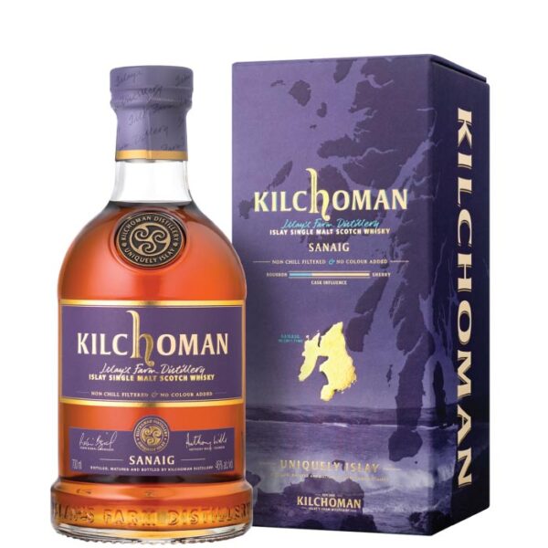 Kilchoman Sanaig Single Malt Scotch Whisky boca.