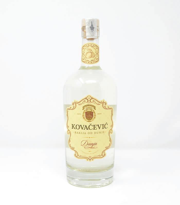 Kovačević rakija od dunja bijela boca.