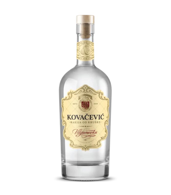 Kovačević rakija viljamovka boca.