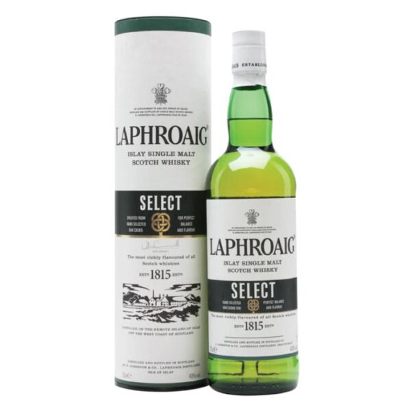 Laphroaig Select Single Malt Scotch Whisky boca.