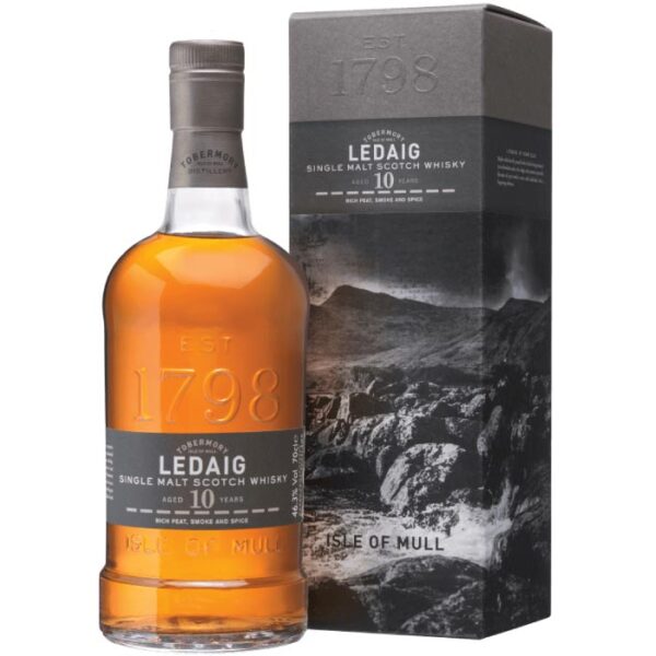 Ledaig 10 Y.O. Island Single Malt Scotch Whisky boca.