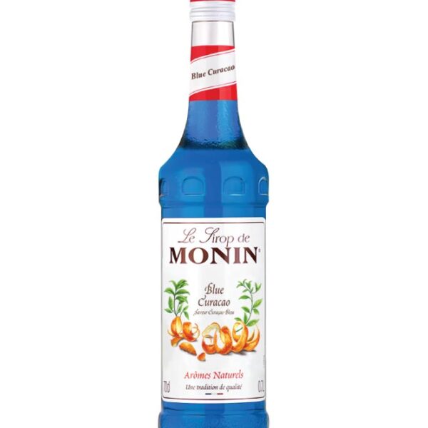 Monin sirup Blue Curaçao boca.