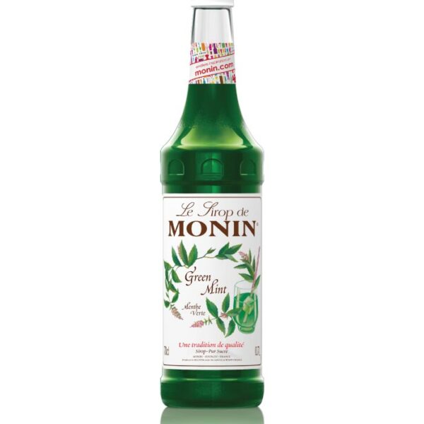 Monin Zelena menta sirup boca.