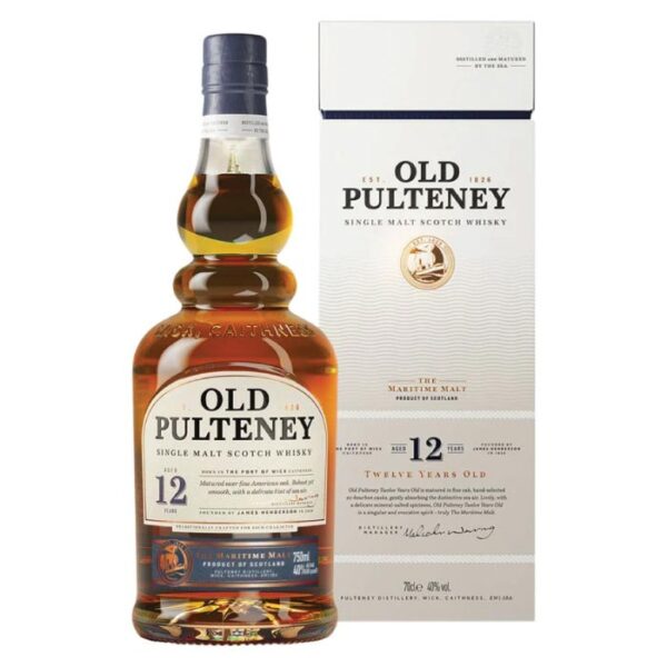 Old Pulteney 12 Y.O. Single Malt Scotch Whisky boca.