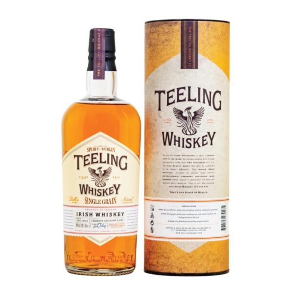 Teeling Single Grain boca viskija sa etiketom.