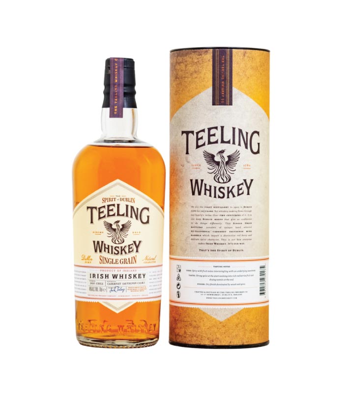 Teeling Single Grain boca viskija sa etiketom.