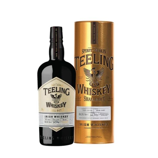 Teeling Whiskey Small Batch Gold Tuba boca viskija u zlatnoj tubi.