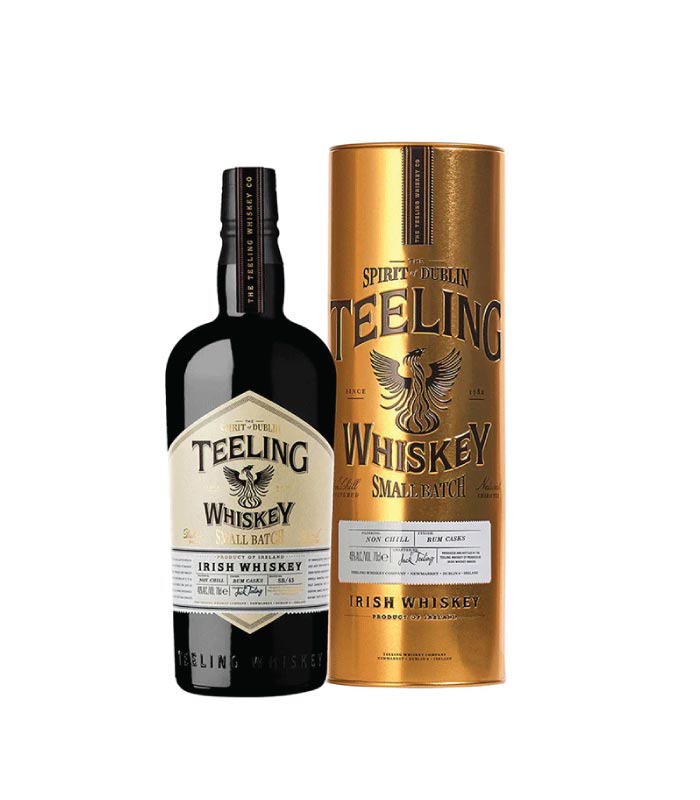Teeling Whiskey Small Batch Gold Tuba boca viskija u zlatnoj tubi.