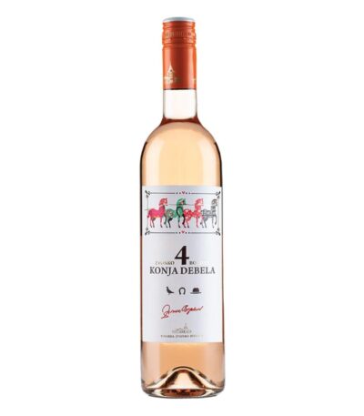 Zvonko Bogdan Rose "4 debela konja" boca roze vina.