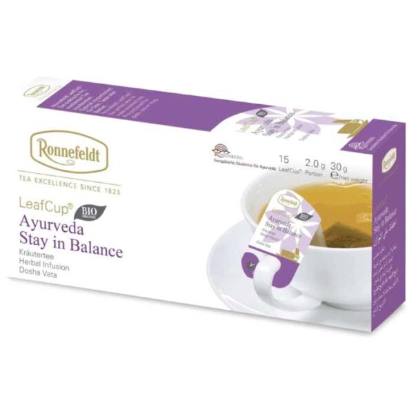 Ronnefeldt LeafCup Ayurveda Stay In Balance biljni čaj pakovanje