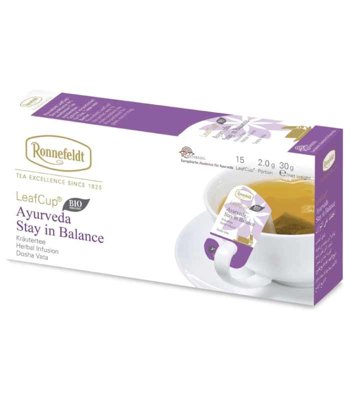Ronnefeldt LeafCup Ayurveda Stay In Balance biljni čaj pakovanje