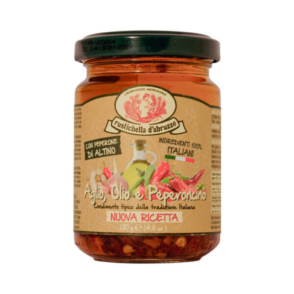 Rustichella Bijeli luk i čili papričice u maslinovom ulju 130g