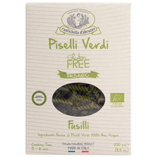 Rustichella Fusilli con piselli organska pasta sa graškom bez glutena 250g