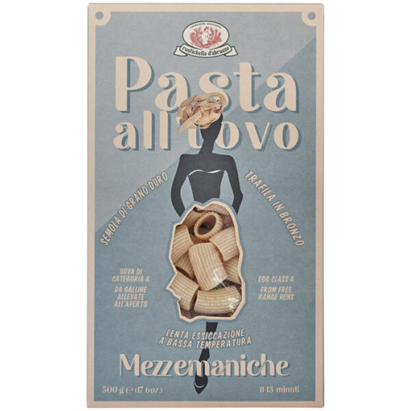 Rustichella Mezzemaniche pasta sa jajima.