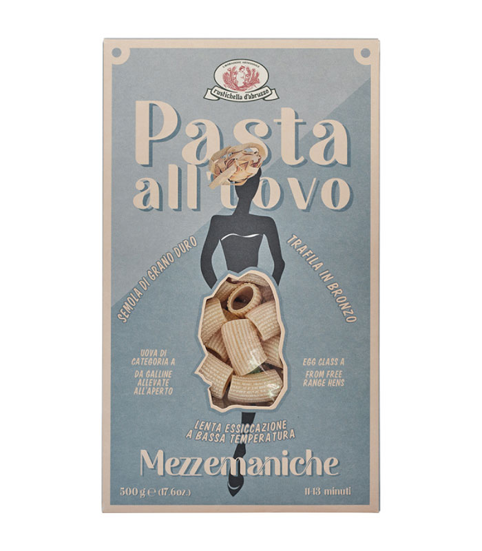 Rustichella Mezzemaniche pasta sa jajima.