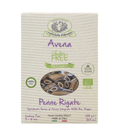 Rustichella Organske bezglutenske penne rigate sa zobi 250g