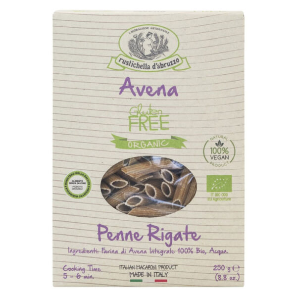 Rustichella Organske bezglutenske penne rigate sa zobi 250g