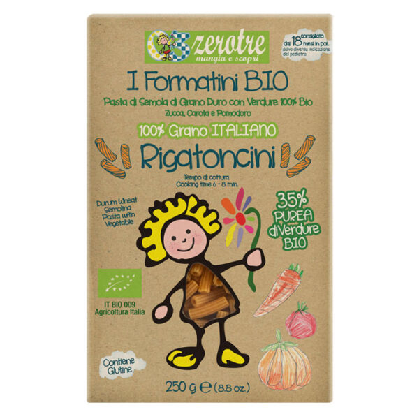 Rustichella Rigatoncini s pireom od organskog povrća 250 g