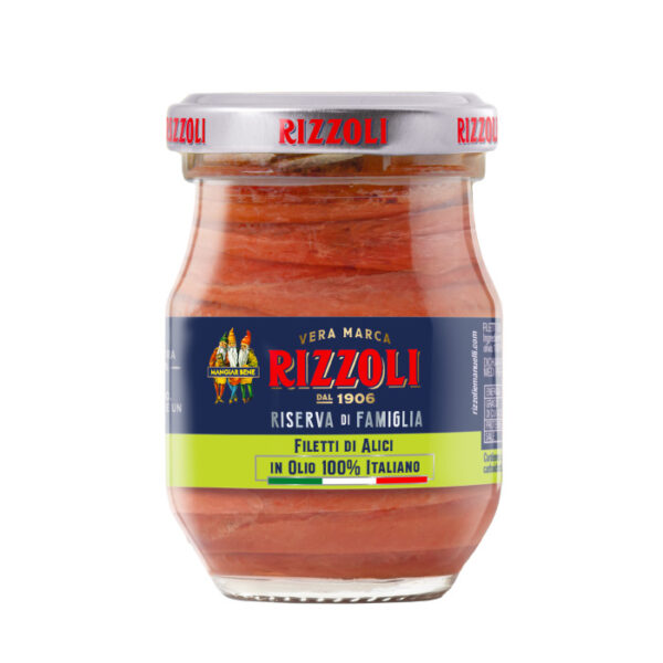 Rizzoli Fileti inćuna u 100% Italiano Riserva di Famiglia ulju 80g