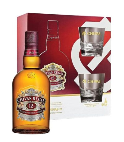 Chivas Regal 12 Y.O. + 2 čaše Blended Scotch Whisky 0.7 L