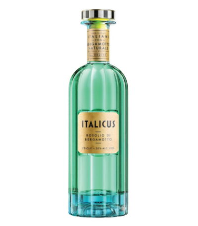 Prepoznatljiva tirkizna boca Italicus Rosolio Di Bergamotto likera